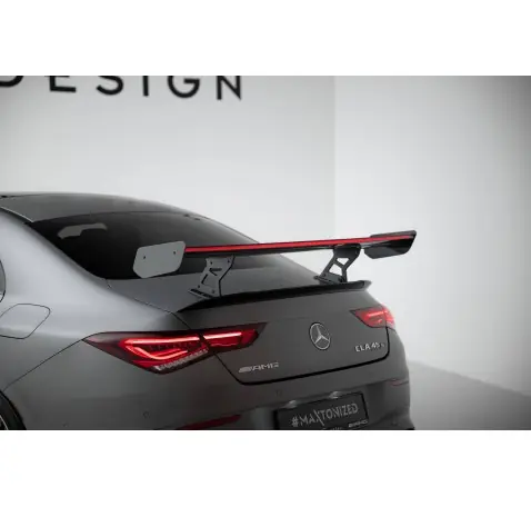 Carbon Spoiler With Internal Brackets Uprights + LED Mercedes-Benz CLA Coupe C118 / C118 Facelift