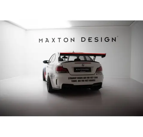 Carbon Spoiler With Internal Brackets Uprights V.1 + LED BMW 1 M E82