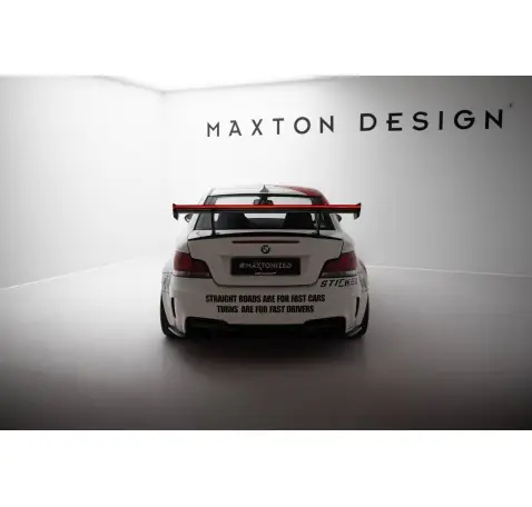 Carbon Spoiler With Internal Brackets Uprights V.1 + LED BMW 1 M E82