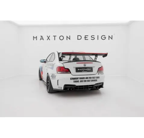 Carbon Spoiler With Internal Brackets Uprights V.1 + LED BMW 1 M E82