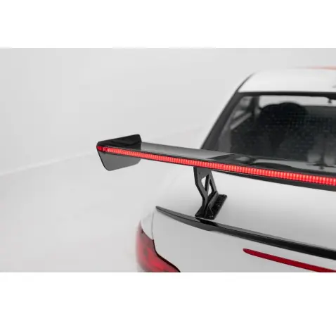 Carbon Spoiler With Internal Brackets Uprights V.1 + LED BMW 1 M E82