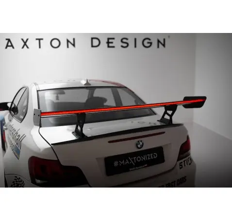 Carbon Spoiler With Internal Brackets Uprights V.2 + LED BMW 1 M E82