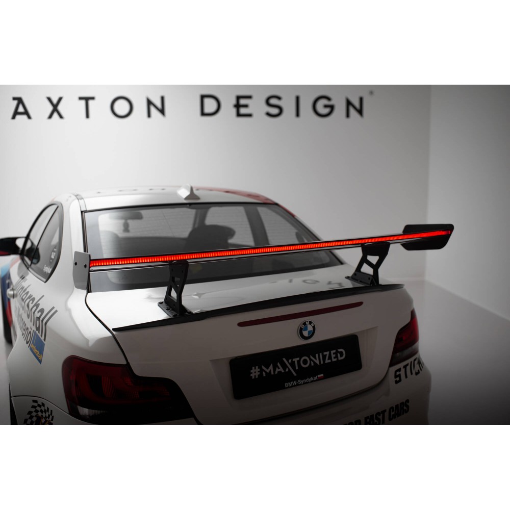 Carbon Spoiler With Internal Brackets Uprights V.2 + LED BMW 1 M E82