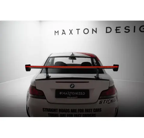 Carbon Spoiler With Internal Brackets Uprights V.2 + LED BMW 1 M E82