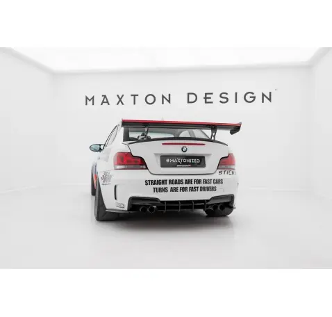 Carbon Spoiler With Internal Brackets Uprights V.2 + LED BMW 1 M E82