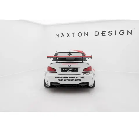 Carbon Spoiler With Internal Brackets Uprights V.2 + LED BMW 1 M E82