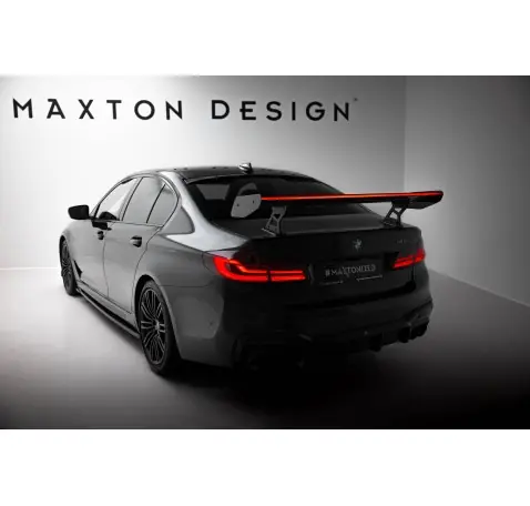 Carbon Spoiler With Internal Brackets Uprights + LED BMW 5 / M5 Sedan G30 / F90