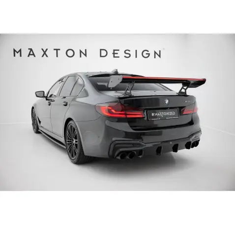 Carbon Spoiler With Internal Brackets Uprights + LED BMW 5 / M5 Sedan G30 / F90