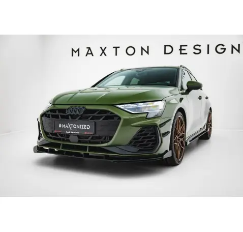 Street Pro Lame Du Pare-Chocs Avant V.1 + Flaps Audi S3 Sportback / A3 S-line Sportback 8Y Facelift Street Pro Lame Du Pare-Chocs Avant V.1 + Flaps Audi S3 Sportback / A3 S-line Sportback 8Y Facelift