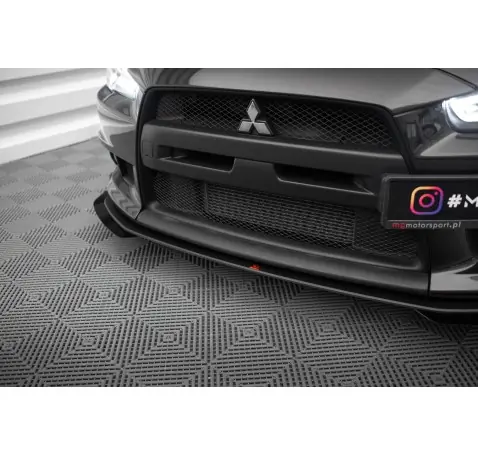 Street Pro Lame Du Pare-Chocs Avant + Flaps Mitsubishi Lancer EVO X