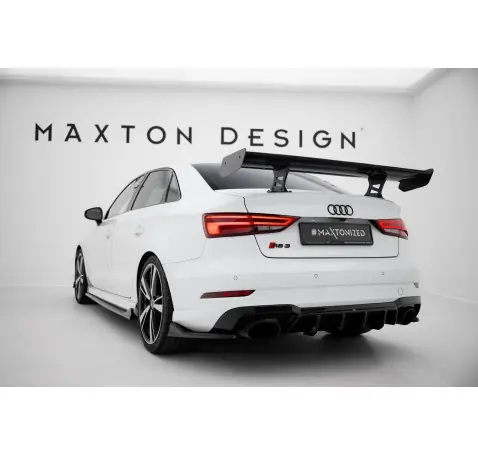 Carbon Spoiler With Internal Brackets Uprights Audi A3 / A3 S-Line / S3 / RS3 Sedan 8V / 8V Facelift