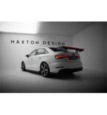 Carbon Spoiler With Internal Brackets Uprights + LED Audi A3 / A3 S-Line / S3 / RS3 Sedan 8V / 8V Facelift