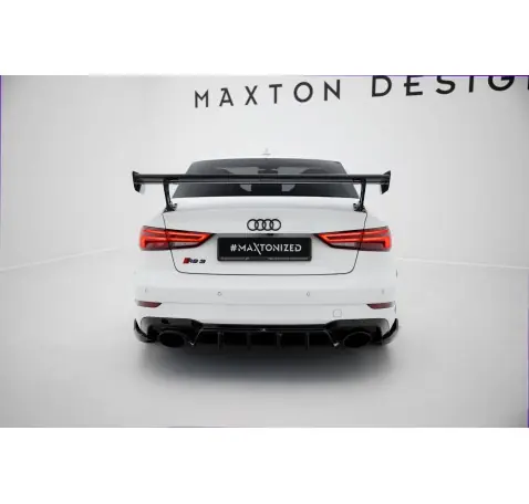 Carbon Spoiler With External Brackets Uprights Audi A3 / A3 S-Line / S3 / RS3 Sedan 8V / 8V Facelift Carbon Spoiler With External Brackets Uprights Audi A3 / A3 S-Line / S3 / RS3 Sedan 8V / 8V Facelift