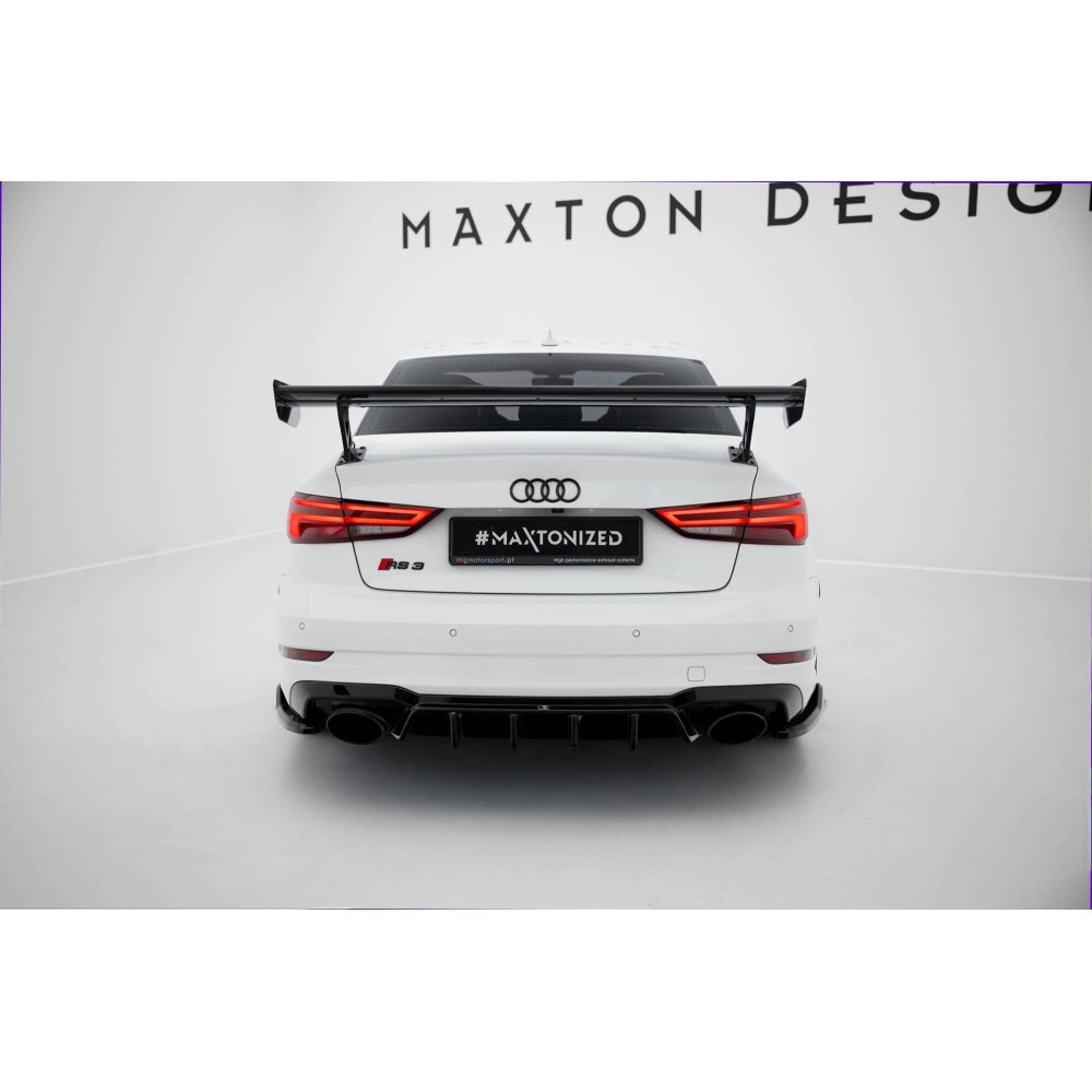 Carbon Spoiler With External Brackets Uprights Audi A3 / A3 S-Line / S3 / RS3 Sedan 8V / 8V Facelift
