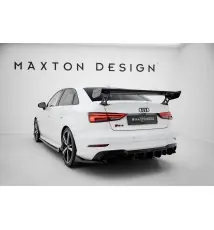 Carbon Spoiler With External Brackets Uprights Audi A3 / A3 S-Line / S3 / RS3 Sedan 8V / 8V Facelift