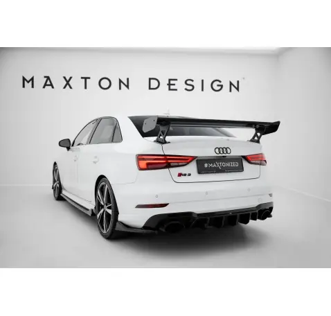 Carbon Spoiler With External Brackets Uprights Audi A3 / A3 S-Line / S3 / RS3 Sedan 8V / 8V Facelift