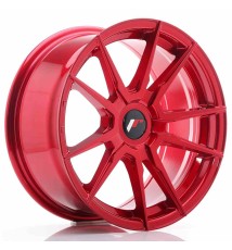 JR Wheels JR21 17x8 ET35 Blank Platinium Red