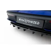 Arriere Splitter (avec une barre verticale) Porsche Taycan Turbo S Mk1
