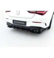 Arriere Splitter (avec une barre verticale) Mercedes-AMG CLA 35 / 45 Coupe / Shooting Brake C118 Facelift / X118 Facelift