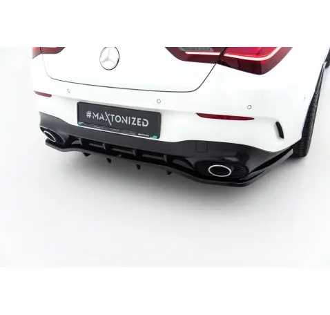 Arriere Splitter (avec une barre verticale) Mercedes-AMG CLA 35 / 45 Coupe / Shooting Brake C118 Facelift / X118 Facelift