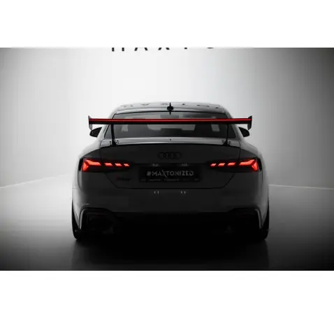 Carbon Spoiler With External Brackets Uprights V.1 + LED Audi A5 / A5 S-Line / S5 / RS5 Coupe F5 / F5 Facelift
