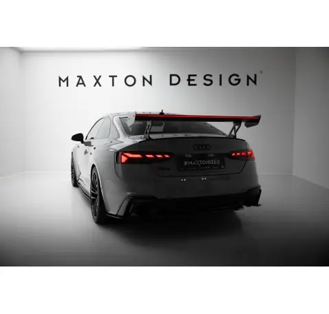 Carbon Spoiler With External Brackets Uprights V.1 + LED Audi A5 / A5 S-Line / S5 / RS5 Coupe F5 / F5 Facelift