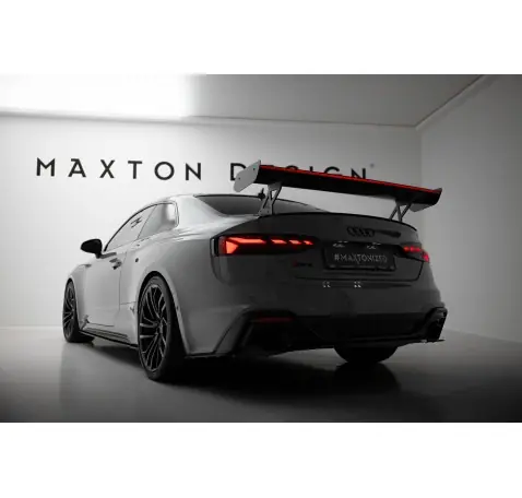 Carbon Spoiler With External Brackets Uprights V.1 + LED Audi A5 / A5 S-Line / S5 / RS5 Coupe F5 / F5 Facelift