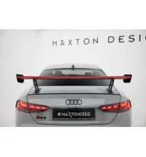 Carbon Spoiler With External Brackets Uprights V.1 + LED Audi A5 / A5 S-Line / S5 / RS5 Coupe F5 / F5 Facelift