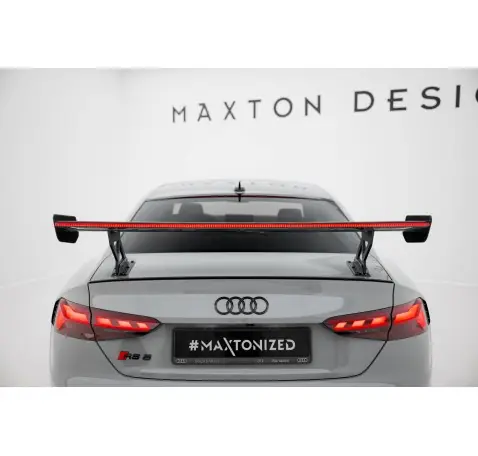 Carbon Spoiler With External Brackets Uprights V.1 + LED Audi A5 / A5 S-Line / S5 / RS5 Coupe F5 / F5 Facelift
