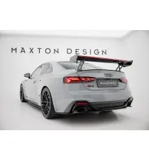 Carbon Spoiler With External Brackets Uprights V.1 + LED Audi A5 / A5 S-Line / S5 / RS5 Coupe F5 / F5 Facelift