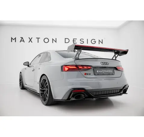 Carbon Spoiler With External Brackets Uprights V.1 + LED Audi A5 / A5 S-Line / S5 / RS5 Coupe F5 / F5 Facelift