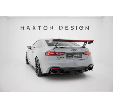 Carbon Spoiler With External Brackets Uprights V.1 + LED Audi A5 / A5 S-Line / S5 / RS5 Coupe F5 / F5 Facelift