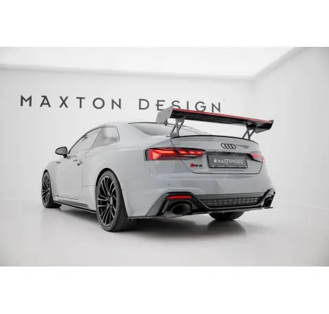 Carbon Spoiler With External Brackets Uprights V.1 + LED Audi A5 / A5 S-Line / S5 / RS5 Coupe F5 / F5 Facelift