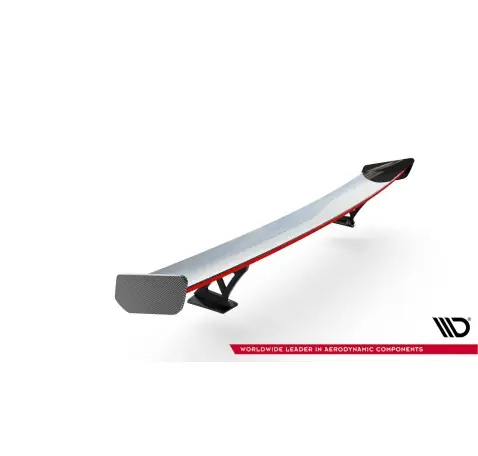 Carbon Spoiler With External Brackets Uprights V.1 + LED Audi A5 / A5 S-Line / S5 / RS5 Coupe F5 / F5 Facelift