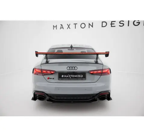 Carbon Spoiler With External Brackets Uprights V.2 + LED Audi A5 / A5 S-Line / S5 / RS5 Coupe F5 / F5 Facelift