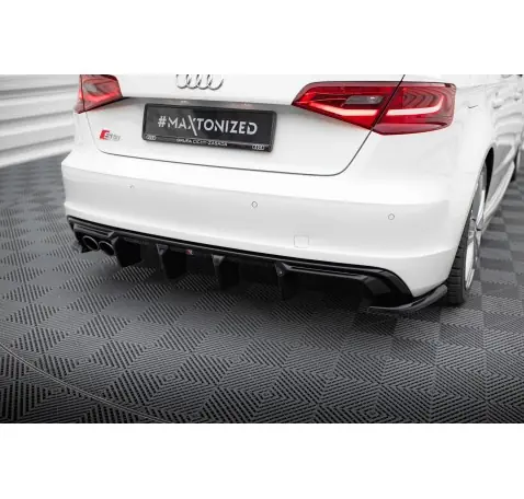 Diffuseur Arrière Complet Audi A3 S-Line Sportback 8V (Version avec double embout d'échappement d'un côté) Diffuseur Arrière Complet Audi A3 S-Line Sportback 8V (Version avec double embout d'échappement d'un côté)