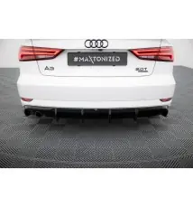 Diffuseur Arrière Complet Audi A3 Sedan 8V Facelift (Version avec embouts d'échappement simples d'un côté)