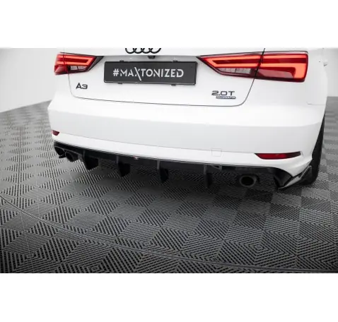 Diffuseur Arrière Complet Audi A3 Sedan 8V Facelift (Version avec embouts d'échappement simples des deux côtés)