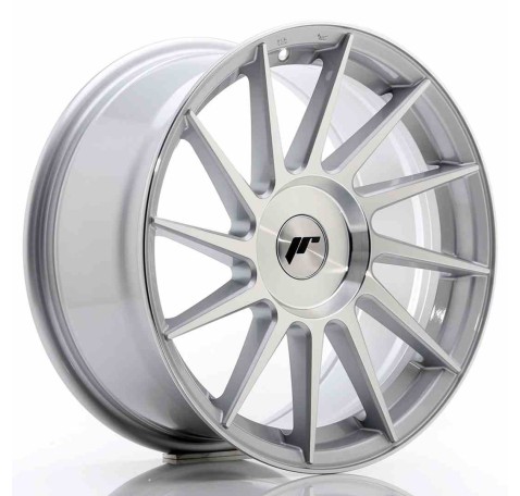 JR Wheels JR22 17x8 ET25-35 BLANK Silver Machined Face