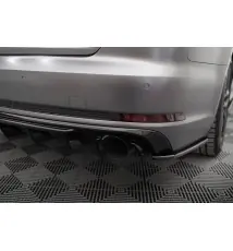 Diffuseur Arrière Complet V.1 Audi A4 S-line B9 (Version avec embouts d'échappement simples des deux côtés)
