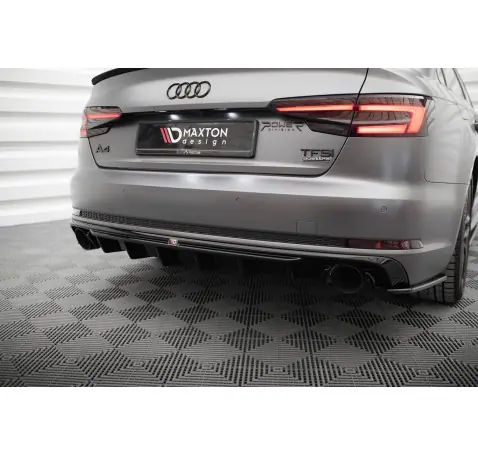 Diffuseur Arrière Complet V.1 Audi A4 S-line B9 (Version avec embouts d'échappement simples des deux côtés)