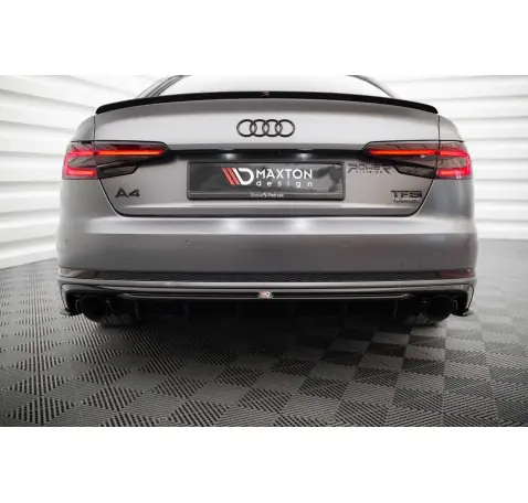 Diffuseur Arrière Complet V.1 Audi A4 S-line B9 (Version avec embouts d'échappement simples des deux côtés)