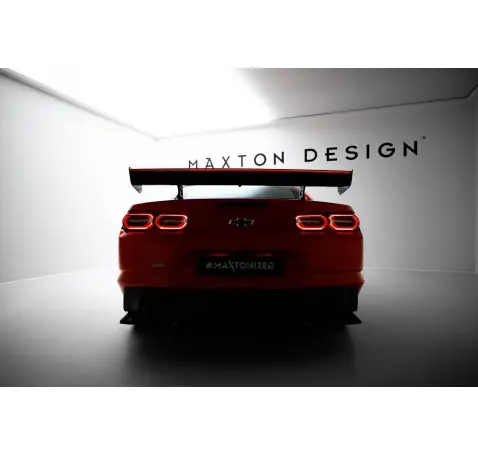 Carbon Spoiler With Internal Brackets Uprights + LED Chevrolet Camaro SS Mk6 Facelift