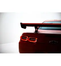 Carbon Spoiler With Internal Brackets Uprights + LED Chevrolet Camaro SS Mk6 Facelift