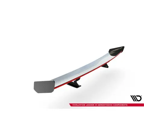 Carbon Spoiler With Internal Brackets Uprights + LED Chevrolet Camaro SS Mk6 Facelift