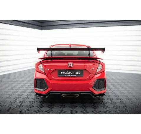 Carbon Spoiler With Internal Brackets Uprights Honda Civic SI Mk10