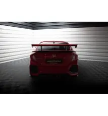 Carbon Spoiler With Internal Brackets Uprights + LED Honda Civic SI Mk10