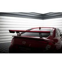 Carbon Spoiler With Internal Brackets Uprights + LED Honda Civic SI Mk10