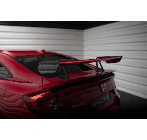 Carbon Spoiler With Upper Swan Mounting + LED Honda Civic SI Mk10 Carbon Spoiler With Upper Swan Mounting + LED Honda Civic SI Mk10