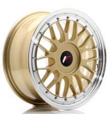 JR Wheels JR23 16x7 ET20-45 BLANK Gold w/Machined Lip